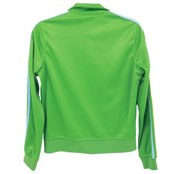 It's Happy Bunny Track Jacket Womens L Green Sporty Preppy Y2K Playful Vintage - Picture 3 of 16